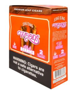Zig Zag Woods Silk & Berries Premium Leaf Cigars – 15 pouches of 2