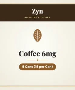 Zyn Coffee 6mg Nicotine Pouches – 5 Cans (15 per Can)