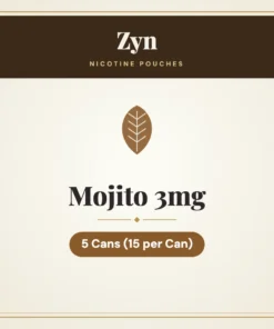 Zyn Mojito 3mg Nicotine Pouches – 5 Cans (15 per Can)