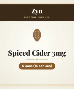 Zyn Spiced Cider 3mg Nicotine Pouches – 5 Cans (15 per Can)