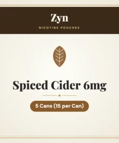 Zyn Spiced Cider 6mg Nicotine Pouches – 5 Cans (15 per Can)